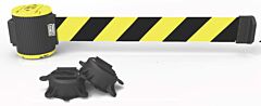 Banner Stakes Mh5007 30' Magnetic Wall Mount - Yellow/Black Diagonal Stripe Banner