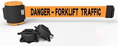 Banner Stakes Mh5013 30' Magnetic Wall Mount - Orange "Danger- Forklift Traffic" Banner