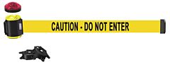 Banner Stakes Mh1502L 15' Magnetic Wall Mount With Light Kit- Yellow "Caution - Do Not Enter" Banner