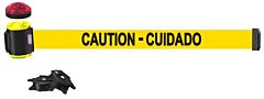Banner Stakes Mh1503L 15' Magnetic Wall Mount With Light Kit- Yellow "Caution - Cuidado" Banner