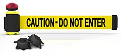 Banner Stakes Mh7003L 7' Magnetic Wall Mount With Light Kit - Yellow "Caution-Do Not Enter"