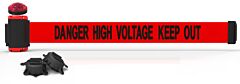Banner Stakes Mh7009L 7' Magnetic Wall Mount With Light Kit - Red "Danger High Voltage Keep Out"