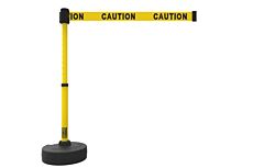 Banner Stakes Pl4083 Plus Barrier Set, Yellow Double-Sided "Caution"