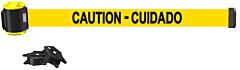 Banner Stakes Mh1503 15' Magnetic Wall Mount - Yellow "Caution - Cuidado" Banner