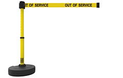 Banner Stakes Pl4089 Plus Barrier Set, Yellow "Out Of Service"