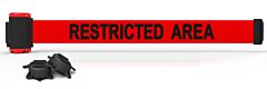 Banner Stakes Mh7007 7' Magnetic Wall Mount - Red "Restricted Area" Banner