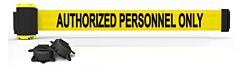 Banner Stakes Mh7013 7' Magnetic Wall Mount - Yellow "Authorized Personnel Only"" Banner