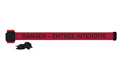 Banner Stakes Mh7017 7' Magnetic Wall Mount - Red "Danger- Entrée Interdite" Banner
