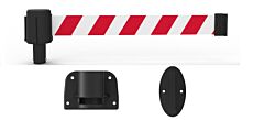 Banner Stakes Pl4126 Plus Wall Mount System - Red/White Diagonal Stripe Banner