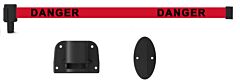 Banner Stakes Pl4163-Ds Plus Wall Mount System, Red Double-Sided "Danger" Banner