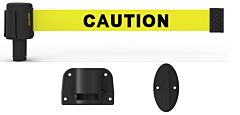 Banner Stakes Pl4106 Plus Wall Mount System, Yellow "Caution"