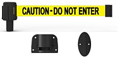 Banner Stakes Pl4108 Plus Wall Mount System, Yellow "Caution-Do Not Enter"