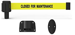 Banner Stakes Pl4112 Plus Wall Mount System, Yellow "Closed For Maintenance"