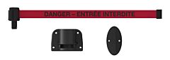 Banner Stakes Pl4149 Plus Wall Mount System, Red "Danger - Entrée Interdite"