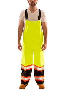Tingley O24122C Ansi And Csa Compliant Icon Overalls In Fluorescent Yellow With Two-Tone Reflective Tape, Size 3X-Large