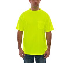 Tingley S75002 Enhanced Visibility Short Sleeve T-Shirt In Fluorescent Yellow, Size 2X-Large