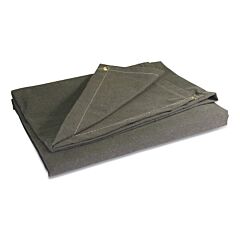 Anchor Brand 92618 Protective Tarp, 12 Ft W X 16 L, Fire Retardant, Canvas, Olive Drab