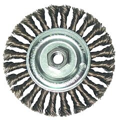 Anchor Brand 97517 Standard Twist Knot Wheels, 6 In D, 1/2 In Face, 0.014 In Carbon Steel Wire