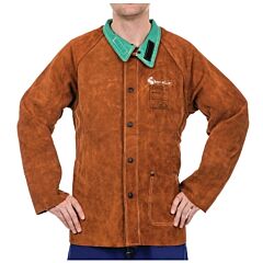 Best Welds 12002Xl Split Cowhide Leather Jacket, 2X-Large, Lava Brown