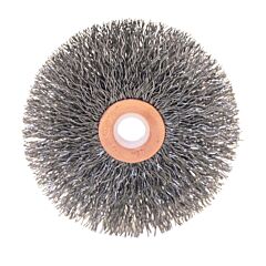 Anchor Brand 93067 Stainless/Aluminum Small Crimped Wheel Brushes, 3 X 5/8, 0.014, 1/2 - 3/8"