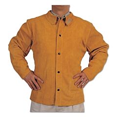 Best Welds Q14Xl Split Cowhide Leather Welding Jacket, 4X-Large, Golden Brown