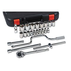 Anchor Brand 7868 25 Piece Standard Socket Sets, 1/2 In, 12 Point