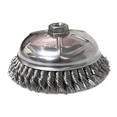 Anchor Brand 94158 Heavy-Duty Knot-Style Cup Brushes, 6 In Dia., 0.023 In Stainless Steel Wire