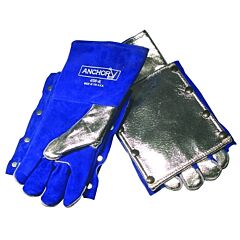 Best Welds 4200Al Welding Gloves, Split Cowhide, Full Sock Lining, Large, Blue, Glove W/ Back Pad