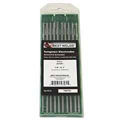 Best Welds 187G Tungsten Electrode, Pure Ground, 7 In, Size 1/8