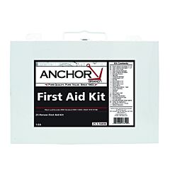 Anchor Brand 825-03-12M 25 Person First Aid Kit, Metal Case, Wall Mount