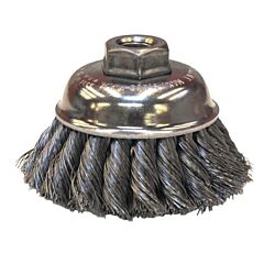 Anchor Brand 93052 Crimped Wire Cup Brushes, 3 1/2 In Dia., 0.014 In Stainless Steel Wire