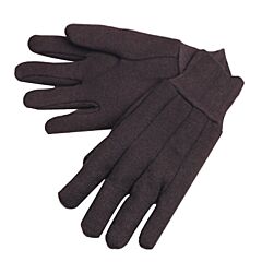 Anchor Brand 755C Heavy Weight Cottton Jersey Gloves With Red Jersey Liner, Large, Brown