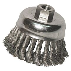 Anchor Brand 93996 Knot Wire Cup Brush, 6 In Dia., 5/8-11 Arbor, .035 In Carbon Steel Wire
