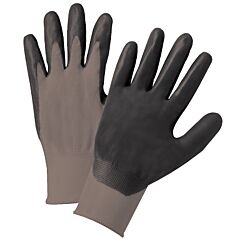 Anchor Brand 6020L Nitrile Coated Gloves, Large, Black/Gray
