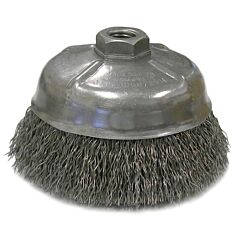 Anchor Brand 93046 Crimped Wire Cup Brushes, 5 In Dia., 0.02 In Carbon Steel Wire