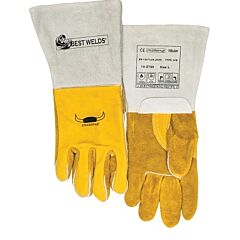 Best Welds 850Gcxl Premium Welding Gloves, Grain Cowhide, X-Large, Gold