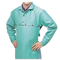 Best Welds Ca650Lsnaps Fr Cotton Sateen Cape Sleeves, 14 In Long, Snaps Closure, Large, Visual Green
