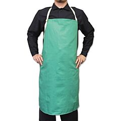 Best Welds Ca700 Flame-Retardant Cotton Sateen Bib Aprons With Leather Protective Patch, 24 In X 42 In, Visual Green