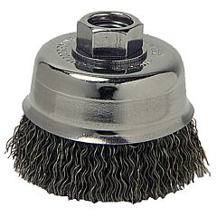 Anchor Brand 93716 Crimped Wire Cup Brush, 4 In Dia, 5/8 In-11 Arbor, 0.014 In Carbon Steel