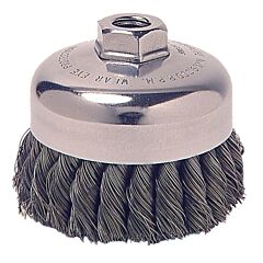 Anchor Brand 94202 Heavy-Duty Knot-Style Cup Brushes, 4 In Dia., 0.025 In Carbon Steel Wire, Bulk