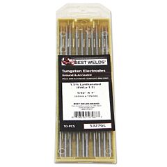 Best Welds 0407Gl Tungsten Electrode, 1.5% Lanthanated, 7 In, Size .040