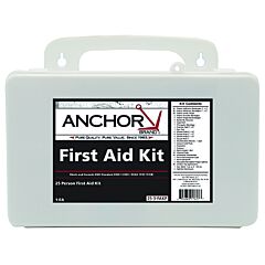 Anchor Brand 825-03-12P 25 Person First Aid Kit, Plastic Case, Wall Mount