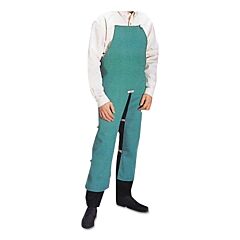 Best Welds Ca300S Cotton Sateen Split Leg Bib Apron, 24 In X 36 In, Cotton Sateen, Visual Green