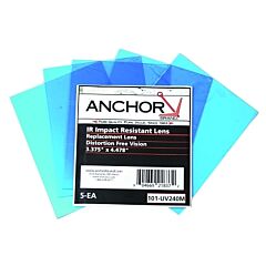 Anchor Brand Uv240M Cover Lens, 100% Polycarbonate, Miller, Outside Cover Lens, 12 7/8 In X 1 1/2 In