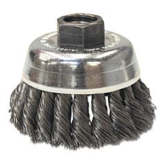 Anchor Brand 94201 Knot-Style Cup Brushes, 2 3/4 In Dia., 0.014 In Stainless Steel, 5/8 In - 11 Arbor