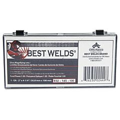 Best Welds 932145100 Glass Magnifier Plate, 2 In X 4.25 In, 1 Diopter, Clear