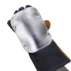 Best Welds Backhand1 Back Hand Pad, Single Layer, 7 In L, Elastic/High-Temp Kevlar® Strap Closure, Silver