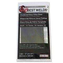 Best Welds 9321079 Glass Filter Plate, Shade 9, 4-1/2 X 5-1/4 In, Green