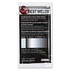 Best Welds 93211712 Glass Silver Mirror Filter Plate, Silver/12, 4.5 In X 5.25 In, Glass