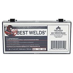 Best Welds 932145225 Glass Magnifier Plate, 2 In X 4.25 In, 2.25 Diopter, Clear